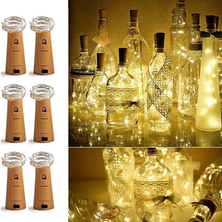 （roast chicken） 6pcs/lot 0.75m 1m 2m Cork Lights for Wedding Battery ...