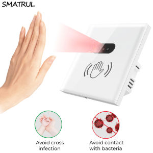 SMATRUL Touch Light Switch Infrared Sensor Motion Glass Screen Panel