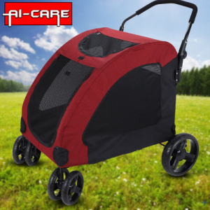 (Ready Stock) Pet Stroller for Extra Large Dog Upgraded Wheels Outdoor Pet Trolley XL Foldable Design 6 Wheels Stroller Golden Retriever Husky Rottweiler German Shepherd