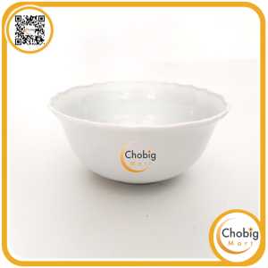 CHOBIG Mangkok Sop Sayur Mangkuk Diameter 165cm Keramik Kaca Putih PREMIUM