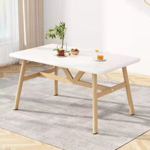 120CM Wood Dining Table Set Rectangular Modern Meja Makan Ikea Kitchen Meja Nordic Table Coffee Table Long Table 餐桌/宴会桌