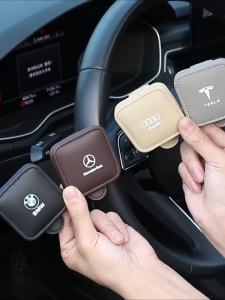HONDA Kẹp Giữ Thẻ Gắn Kính Bằng Da Cho Xe Hơi odyssey cr-v accord civic hrv city civic jazz brv fc fd accord hrv odyssey crv
