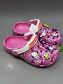 Dép Cross Hello Kitty cho trẻ em bé gái nữ Sục Crocs giày xục Cros Clog Kid màu Hồng. 