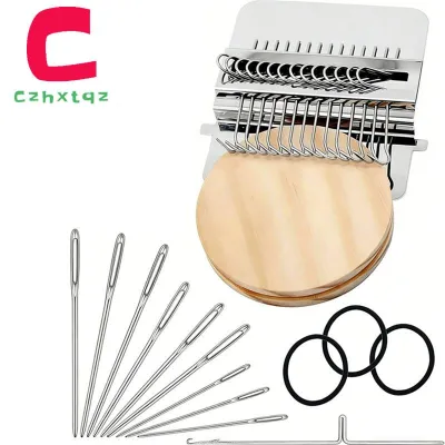[LA19REA]Knit Patch Kit Mini Portable Weaving Tool for Mending Jeans Socks DIY Weaving Art