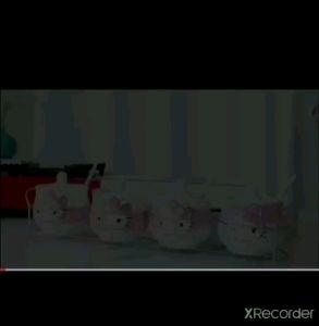 Doraemon Hello Kitty 3in1 household ceramic seasoning jar seasoning box condiment jar condiment box