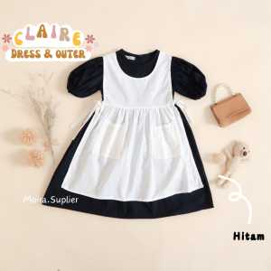 DRESS ANAK CEWE LINEN 1-9 TH CLAIRE LALUNA DRESS DAN OUTER MURAH ANAK CEWE