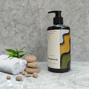 Botol Tempat Sabun Cair Shampoo Pump Dispenser Sabun Shampoo Aesthetic 500ml Motif Wave Colour