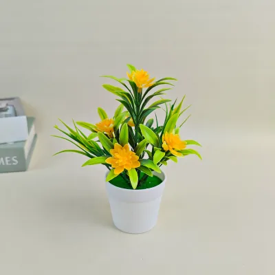 Sampai7an / PBP15 Pot Bunga Hias Plastik Tanaman Palsu Bonsai Dekorasi Rumah Lotus Flower Artificial Import Murah Terlaris Jakarta / COD