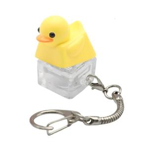 Resin Keyboards Companion Keycaps Mini Duck Keycap Quacking Duck Keychain For Office Stress Relief