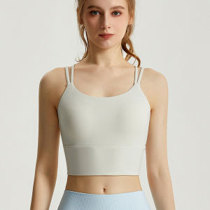 Thin shoulder strap one-piece sports vest fixed outer wear shockproof skin-friendly backless sports bra strap
