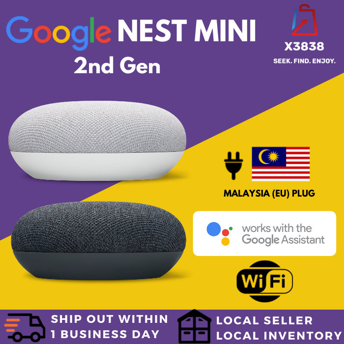 Genuine Google Nest Mini (Google Home Mini 2nd Gen) Smart Speaker ...