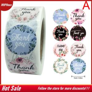 【COD】🔥🔥🔥 Flower Thank You Stickers Labels Gift Packaging Stickers Birthday Party Wedding