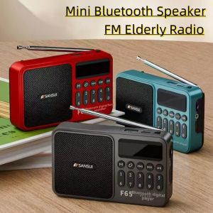 SANSUI F65 Portable FM Radio MP3 Walkman TF/USB Bluetooth Wireless Speaker Outdoor Sports Mini Digital Song Ordering Machine