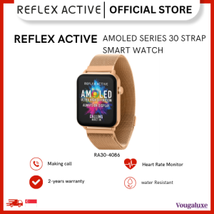 Reflex Active Amoled Series 30 Rose Gold Mesh Smart Calling Watch 1.78" IP68 sports mode health monitor camera control