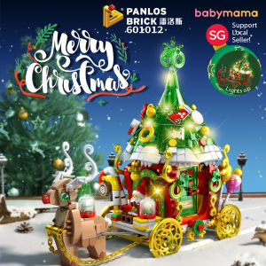 PANLOS BRICK Christmas Elk Car with Lighting Effect Building Blocks | Festive | Santa Claus | Toys Kids | Birthday | Christmas Gift | Surprise Gift | Creator Expert Building Blocks 601012 | BABYMAMA