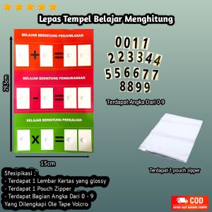 Busy Page Number / Busy Page Angka / Mainan Lepas Tempel / Montessori Toys / Mainan Edukasi Anak / B B