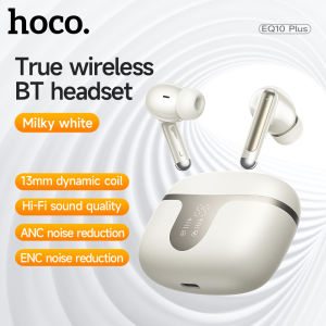 [2-In-1 Connection]Hoco EQ10 Plus TWS True Wireless Bluetooth 5.4 ANC+ENC Noise Reduction BT headset Earbuds With LED power display