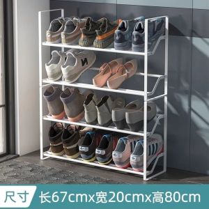Shoe Organisers Shoe Rack Outside Door Shoe Rack Outside Door With Seat Shoe Storage Bench Multi-Layer Space-Saving Door Narrow Display 鞋架