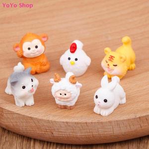 💕 YoYo Shop 💕 1PC Miniature 12 Zodiac Resin Doll Figurines Crafts Realistic Animals For Micro Landscape Scene Decoration DIY Accessories