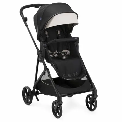 Chicco Seety Stroller - Etna รถเข็นเด็ก แบบปรับเข็นได้ 2 ด้าน หลังคากันแดด Uv 50+ ด้ามจับและบาร์ บุด้วยหนัง