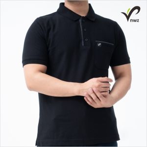 Kaos Polo Kerah Pria Big Size Saku Depan – Adem Cotton  | Wangki Kombinasi Kasual Jumbo Warna Putih