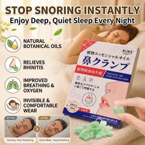 Anti-Snoring Essential Oil Nasal Clip Comfortable Snore Stopper for Better Breathing Airway Relief