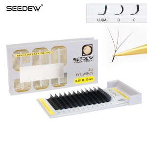 SEEDEW 0.10มม. 3D ขนตาตัวต่อขนตา C/d/lu ขนตาปลอมแบบนุ่มเป็นธรรมชาติ