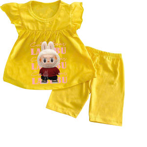 Bộ đồ bé gái cánh tiên in hinh labubu cho bé từ 6kg-27kg.GBEO03.SUKAKIDS