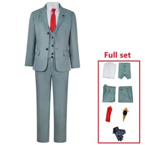 Loid Forger Cosplay Costumes Anime Spy X Family Halloween Costumes Party Uniform Role Play Clothing Twilight Green Suit