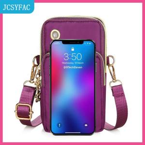 JCSYFAC  Nylon không thấm nước Phụ nữ Crossbody điện thoại Vai Túi nhỏ Pouch trường hợp vành đai Ví