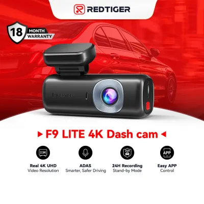 REDTIGER F9 LITE 4K Mini Dash Cam FrontADASBuilt-in WiFi GPSG-SensorParking Monitor APP ControlLoop RecordingNight VisionFree 32GB Memory Card