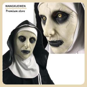 [COD] สยองขวัญสยองขวัญ NUN Latex Mask W/headline valak คอสเพลย์สำหรับเครื่องแต่งกายฮาโลวีน
