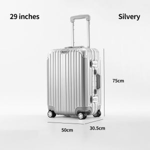 SGG 20 24 26 29 Inch Aluminium Frame Luggage with Wheels & Password Lock Travel Suitcase