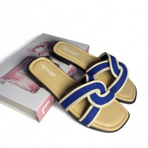 Ayuomi - Emiko Flat Slop Sandal Wanita Modis Terkini
