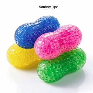 JENGW Peanut Shaped Peanut Squishy Toy Slush Texture Soft Squeezable Glitter Peanut Fidget Toy Sensory Toy Glitter Peanut Squeeze Toy For Kids