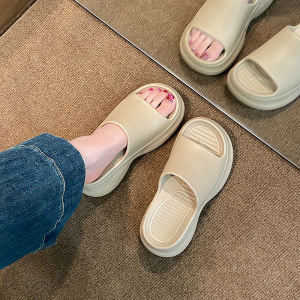 [Free Shipping] 8.0 New Thick-Soled WomenS Outdoor Sandals With One-Strap Buckle Casual Flat Open-Toe Beach Slippers For Women