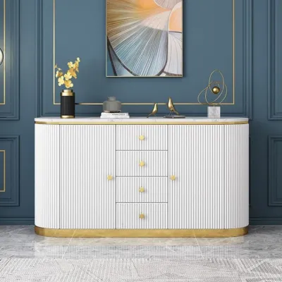 bufet tv minimalis modern salur duco cat motif marmer