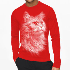MY SWEET CAT | Kaos Lengan Panjang Pria & Wanita | Distro | Sablon | Murah | Produk Lokal | CIAO.ID