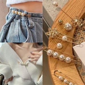 YOUJ 4/6 Pcs Set Korean Style Pearl Brooch Double Pin Buckle Pins Women High Quality Fashion Accessories