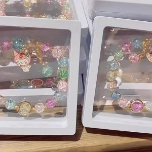 New product   Boxed childrens beaded bracelets student beaded bracelets glass pop beads girls accessories wholesale cartoon cross-border hot-selling items from Yiwu