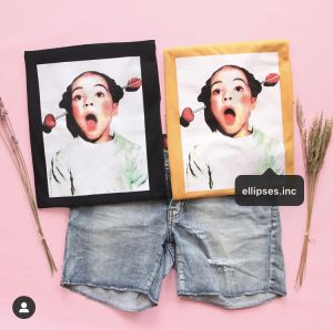 ELLIPSES.INC Tumblr Tee / T-Shirt / Kaos Wanita Lengan Pendek Surprised Girl