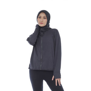 Jaket Anti UV Olahraga Wanita Hoodie Sporty Menyerap Keringat Outdoor