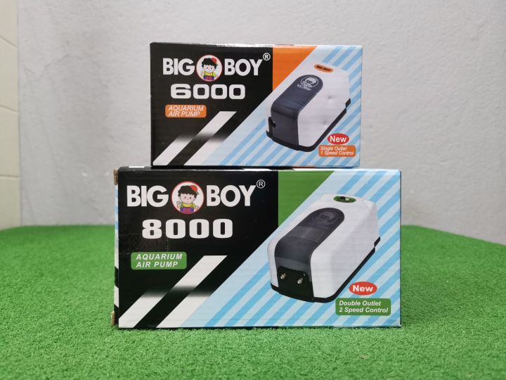 Big Boy Aquarium Air Pump(single/ double outlet) 6000/ Pump Angin  Aquarium(1 outlet/ outlet)