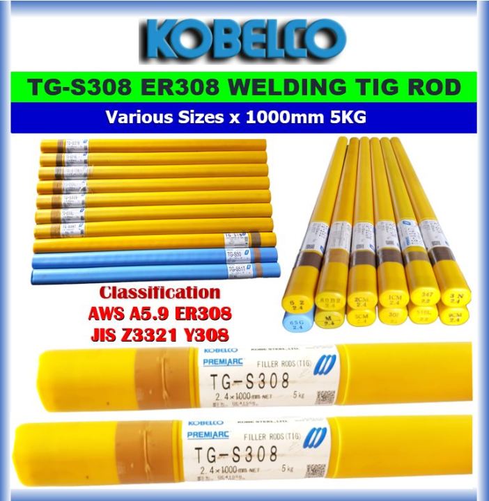 KOBELCO WELDING TIG ROD TG-S308 ( TGS308 , TGS-308 ) ER308 - Various ...