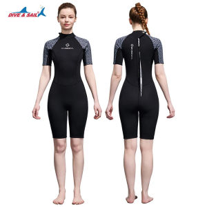 [Toronto2] Womens Mens Neoprene Shorty 1 piece Wetsuit 2mm Back Zipper Cold Water Thermal Swimsuit for Swimming Surfing Diving Snorkeling