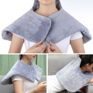 Agdoad Electric Heating Blanket Warmer Washable Heating Shawl Wrap Shoulder Neck Back Thermal Mat 3 Levels Temperature Body Therapy Muscles Pain Relief