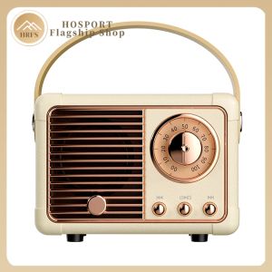 HM11 Vintage Bluetooth Portable Speaker Compact Stereo Wireless Music Player with Long Battery Life for Outdoor Activities