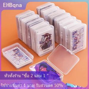 [COD] EHBqna KITCHEN กล่องเก็บของพลาสติกใสกล่องเก็บการ์ดขนาดเล็กกล่องจัดระเบียบโต๊ะกล่องเครื่องเขียน