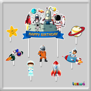 Topper cake astronot luar angkasa hiasan kue