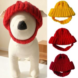 dohobby Ear-Exposed Pet Knitted Hat Cozy Cute Dog Ear Muffs Headgear Fashion Pet Ears Covers Winter